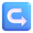 left arrow curving right